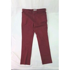 Original Penguin Pants Men's 34x32 Red Straight Stretch Cotton Chinos